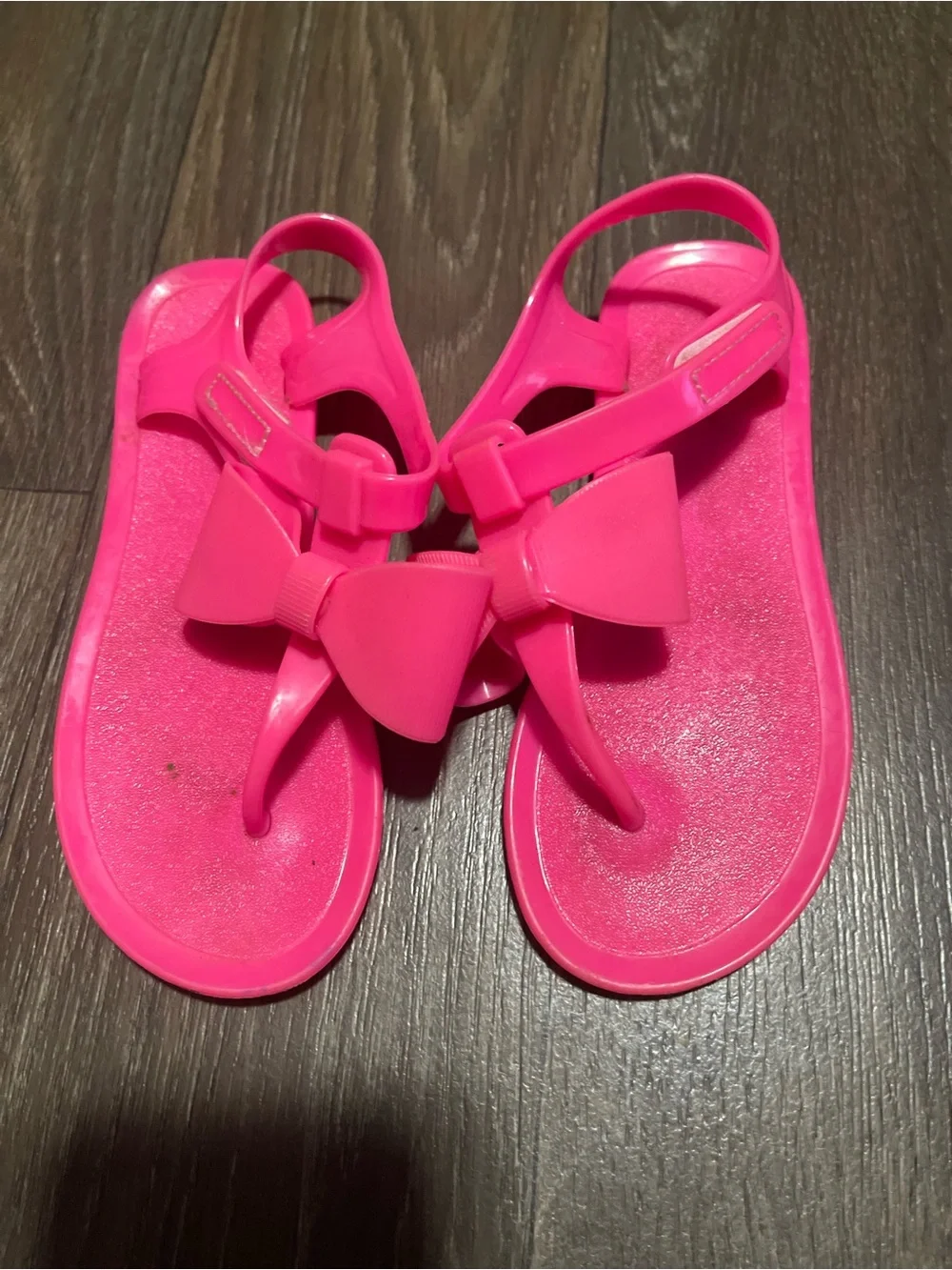 wonder nation Girls Pink Jelly Sandal with Bow